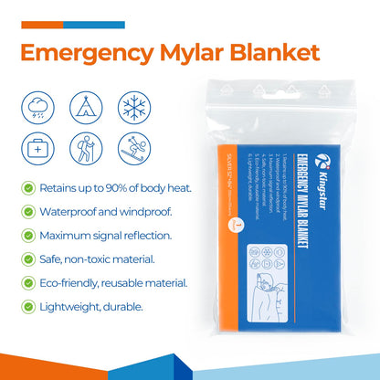 Thermal Reflective Emergency Blanket (4-Pack)